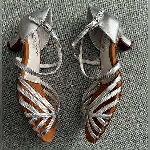 Anna Kern ballroom dance shoes silver size 6.5